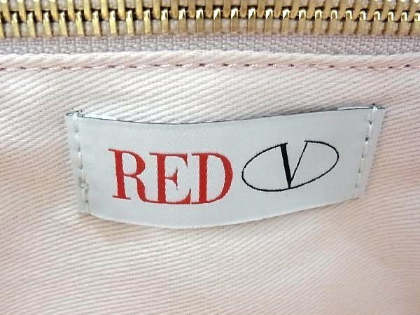 1円 ■新品同様■ RED VALENTINO レッドヴァレンティノ キャンバス クラッチバッグ セカンドバッグ ワインレッド系 AQ4631_画像10
