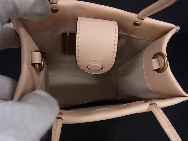 1 jpy # new goods # unused # COACH Coach C4828 Minica sin leather 2WAY Cross body handbag shoulder bag pale orange series AR1264