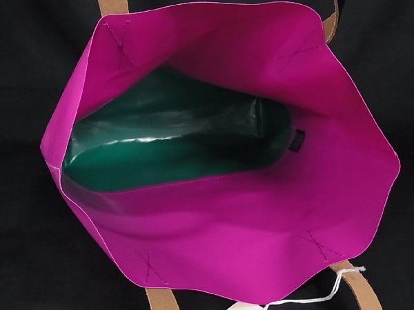 1 иен # как новый # MARNI Marni полиэстер × кожа большая сумка плечо плечо .. женский розовый лиловый серия × оттенок зеленого AR1281