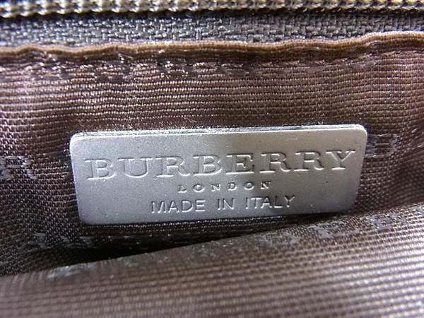 1円 ■美品■ BURBERRY バーバリー ノバチェック PVC×レザー ハンドバッグ トートバッグ レディース ベージュ系 BF6806_画像6