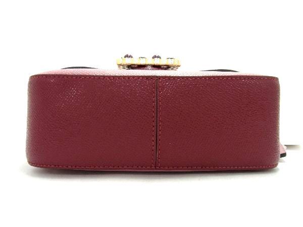 1 jpy # new goods # unused # COACH Coach C5117 leather chain shoulder bag pochette lady's pink series × bordeaux series AR5589
