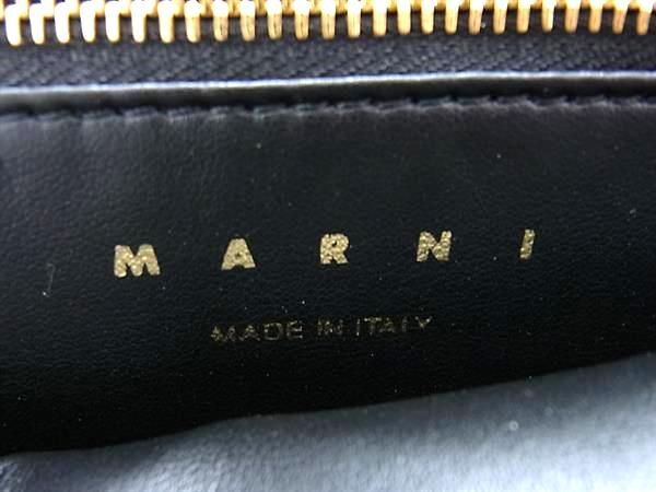 1 иен # превосходный товар # MARNI Marni кожа ручная сумочка женский серый ju серия BJ1643