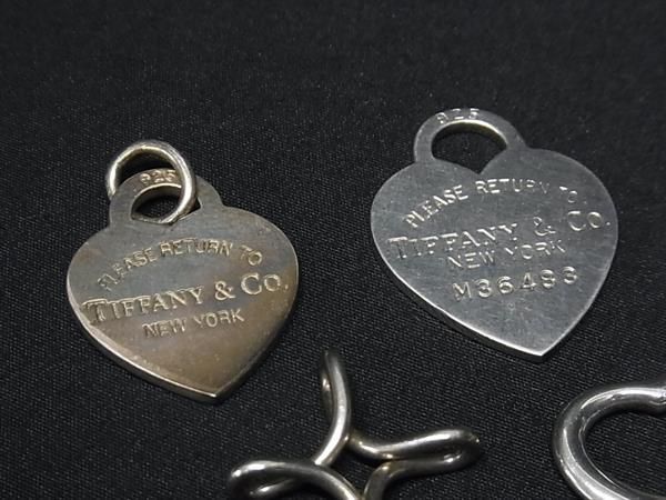 1円 ■美品〜■ TIFFANY＆Co ティファニー オープンハート等 SV925 ペンダントトップ 4点セット まとめ売り シルバー系 DA6596の画像2