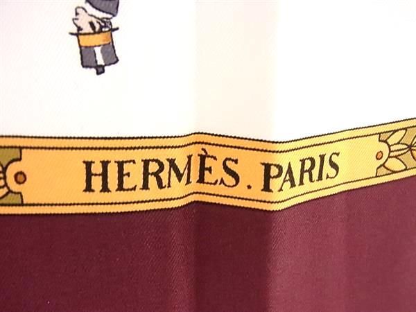 1円 ■新品■未使用■ HERMES エルメス LA PROMENADE DE LONGCHAMPS 【ロンシャンへの散歩】 カレ90 シルク スカーフ ホワイト系 AV9574_画像4