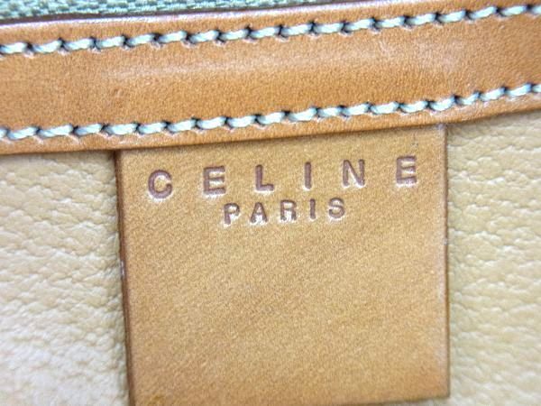 1円 ■極美品■ CELINE セリーヌ マカダム柄 PVC×レザー ハンドバッグ トートバッグ レディース ブラウン系 AR5697_画像10