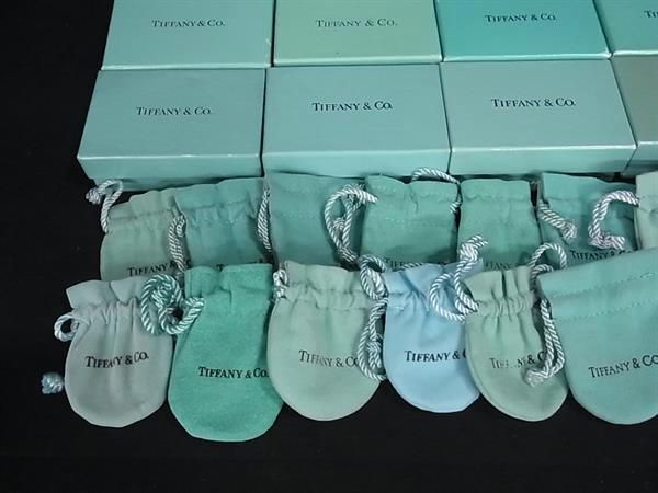 1円 ■美品〜■ TIFFANY＆Co ティファニー ボックス 箱 巾着 保存袋 アクセサリーケース 小物入れ 20点セット まとめ売り DA6557_画像4