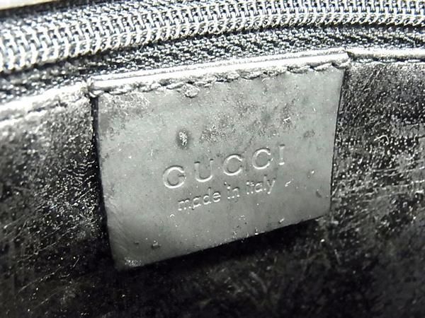 1円 GUCCI グッチ 001 3064 002053 レザー ワンショルダーバッグ 肩掛けかばん レディース ブラック系 AZ1122_画像6