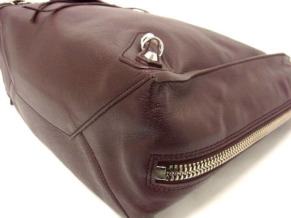 1 иен # превосходный товар # BALENCIAGA Balenciaga 357330 бумага кожа зеркало имеется ручная сумочка большая сумка женский бордо серия AN2365