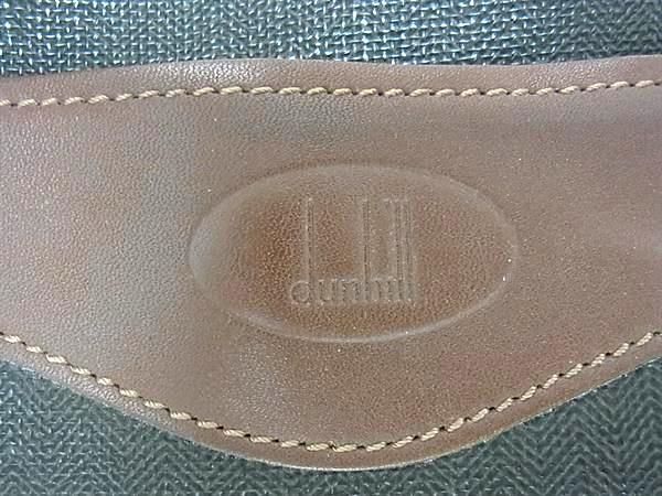 1円 ■美品■ dunhill ダンヒル PVC×レザー ボストンバッグ 旅行かばん メンズ ダークブラウン系 BI1492_画像6