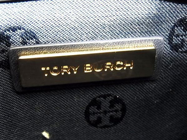 1円 ■美品■ TORY BURCH トリーバーチ レザー 水玉 ドット柄 クロスボディ ショルダーバッグ レディース ネイビー系 BJ1656_画像6