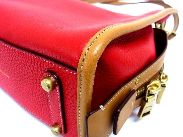 1 jpy # ultimate beautiful goods # COACH Coach C8554 low g25 Disney collaboration leather Mickey minnie 2WAY handbag shoulder red group BE1097