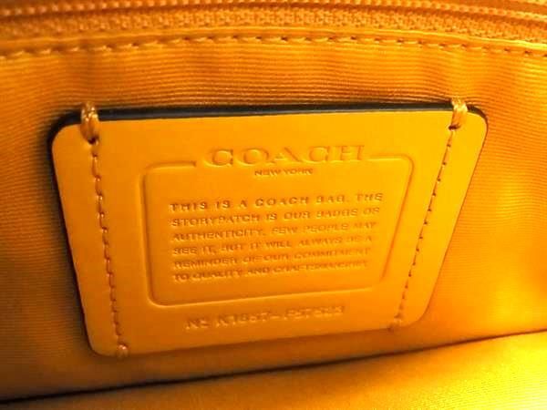 1 jpy # ultimate beautiful goods # COACH Coach F57523 Mini Chris ti Carry all leather 2WAY handbag shoulder lady's orange series BG8023