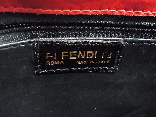 1円 FENDI フェンディ レザー クロスボディ ショルダーバッグ 斜め掛けかばん レディース レッド系 AX5836の画像6