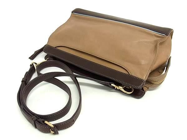1 jpy # beautiful goods # Paul Smith Paul Smith leather Cross body shoulder bag diagonal .. shoulder .. lady's brown group BJ1685