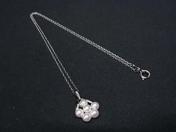 1円 ■美品■ MIKIMOTO ミキモト 本真珠 アコヤ真珠 パール 約3mm SV925 ネックレス ペンダント アクセサリー シルバー系 CE0397_画像1