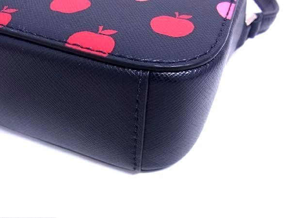 1円 ■新品■未使用■ kate spade ケイトスペード K8298 ステイシー レザー アップル クロスボディ ショルダーバッグ ネイビー系 BE1235_画像7