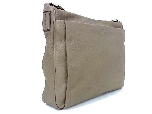 1 иен # новый товар # не использовался # BALLY Bally кожа Cross корпус сумка на плечо наклонный .. мужской женский серый ju серия AM7688