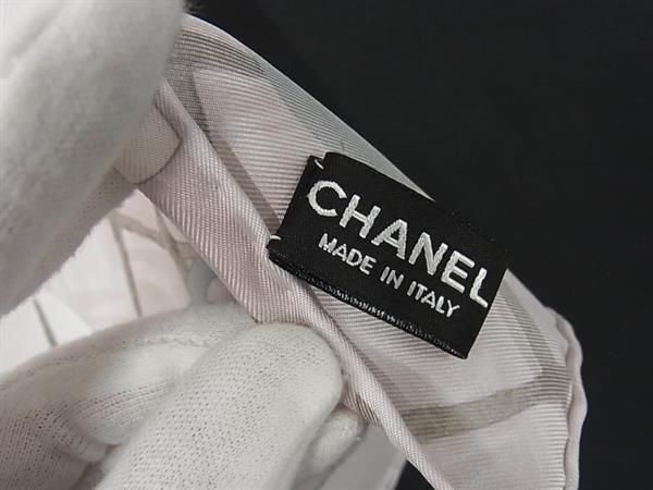 1円 ■新品同様■ CHANEL シャネル ココマーク カメリア シルク100％ スカーフ ショール レディース ピンク系×マルチカラー AX5069_画像6