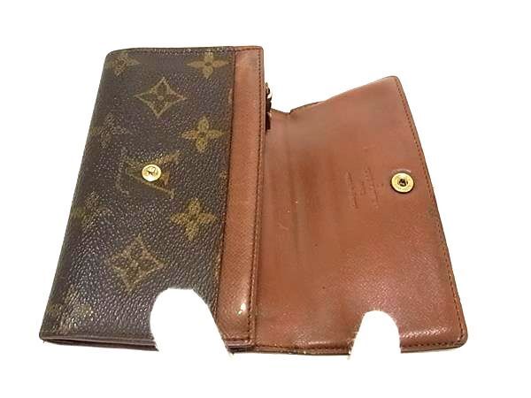 1円 LOUIS VUITTON ルイヴィトン M61735 モノグラム ポルトモネ ジップ 二つ折り 財布 ウォレット 小銭入れ レディース ブラウン系 AW3793の画像3