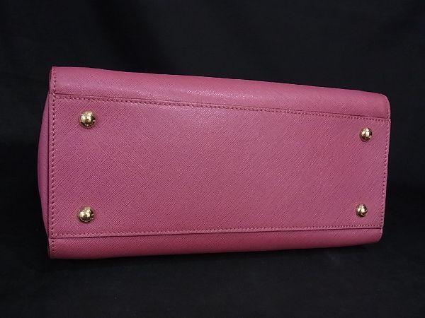 1円 ■極美品■ Ferragamo フェラガモ ダブルガンチーニ EE-21 F317 レザー 2WAY ハンドバッグ ショルダー トート ピンク系 AP1249_画像6