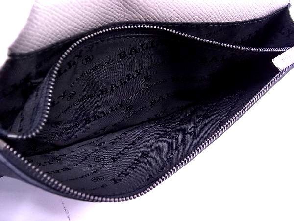 1 иен # новый товар # не использовался # BALLY Bally кожа 2WAY сумка на плечо небольшая сумочка сцепление в наличии плечо .. наклонный .. портфель темно-синий серия AD7356