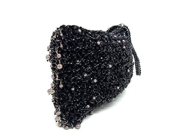 1 jpy # new goods # unused # ANTEPRIMA Anteprima wire bag mistake kli opal PVC wire clutch bag black group AS0802