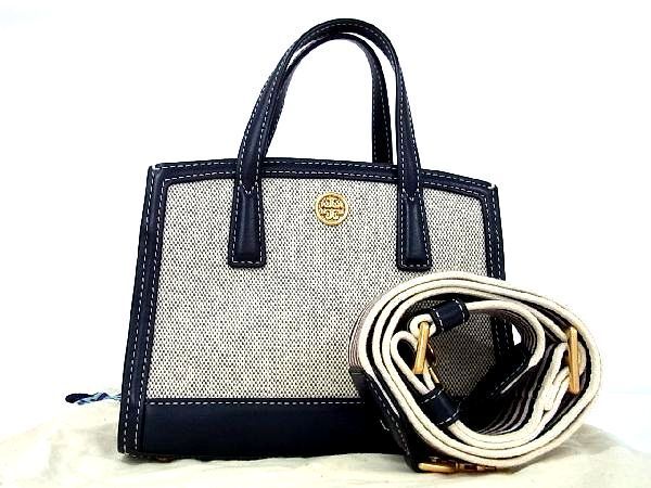 1円 ■新品■未使用■ TORY BURCH トリーバーチ ウォーカー マイクロ サッチェル キャンバス 2WAY ショルダー ハンドバッグ AM7689の画像1