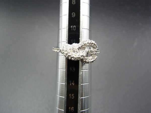 SWAROVSKI スワロフスキー ラインストーン リング 指輪 アクセサリー 約11号 レディース シルバー系 DE1489の画像3