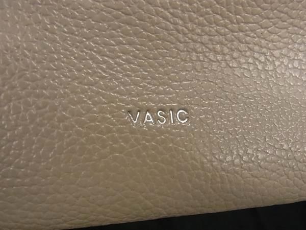 1円 ■極美品■ VASIC ヴァジック レザー ワンショルダーバッグ ミニバッグ ポシェット スマホバッグ スマホポーチ グレージュ系 BH1626_画像6