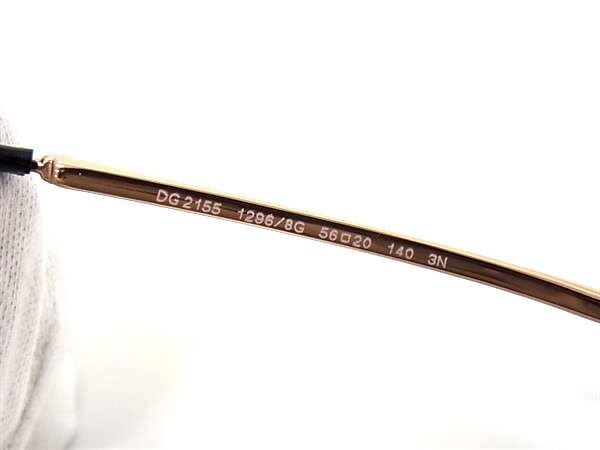 1円 ■極美品■ DOLCE＆GABBANA ドルチェ&ガッバーナ DG 2155 1296/8G 56□20 140 3N サングラス メガネ 眼鏡 ブラック系 FA3288_画像3