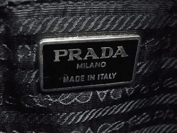 1円 PRADA プラダ レザー ワンハンドル クロスボディ ショルダーバッグ 斜め掛け レディース ブラック系 BJ1212_画像6