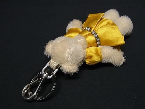 1 jpy # beautiful goods # PRADA Prada Bear .. rhinestone key holder bag charm lady's ivory series FA2839