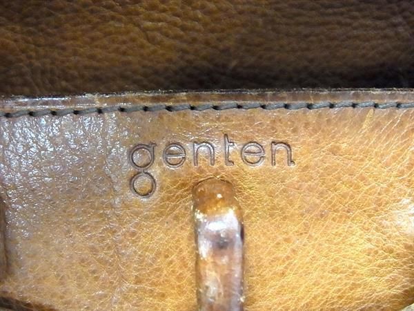 1円 genten ゲンテン レザー ハンドバッグ トートバッグ レディース ブラウン系 BK0099の画像6