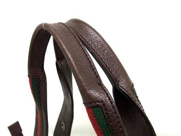 1円 ■美品■ GUCCI グッチ 131186 シェリーライン GG柄 GGキャンバス×レザー トートバッグ ショルダー 肩掛け ブラウン系 AZ0557_画像2