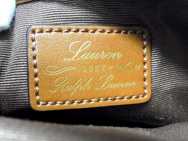 1円 ■極美品■ RALPH LAUREN ラルフローレン ナイロン クロスボディ ショルダーバッグ ポシェット 斜め掛けかばん グリーン系 FC1408の画像6