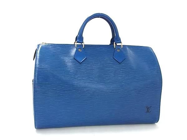 1円 ■極美品■ LOUIS VUITTON ルイヴィトン M42995 エピ スピーディ35 ボストンバッグ レディース トレドブルー BJ1047_画像1