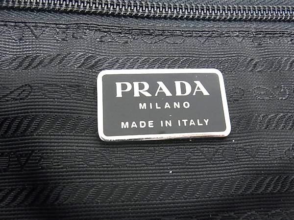 1円 PRADA プラダ テスートナイロン×サフィアーノレザー リュックサック バックパック メンズ ブラック系 BJ1016_画像6