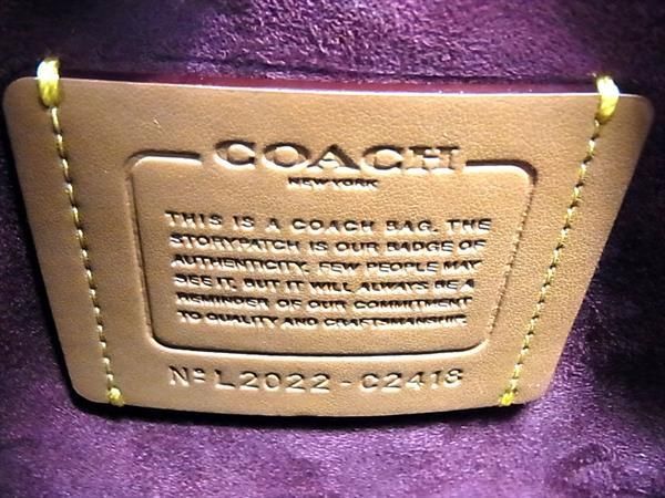 1 jpy # ultimate beautiful goods # COACH Coach C2418 signature PVC× leather chain 3WAY one steering wheel handbag shoulder brown group AW4736
