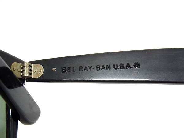 1円 Ray-Ban レイバン M1208 B＆L ボシュロム ヴィンテージ USA ウェイファーラー サングラス メガネ 眼鏡 メンズ ブラック系 BK0446_画像4