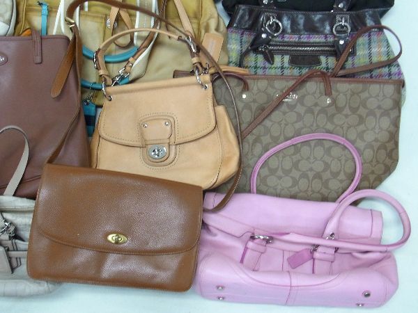 1円 COACH コーチ シグネチャー キャンバス レザー 等 トートバッグ ハンドバッグ ショルダーバッグ 20点セット 箱売り まとめ売り CD1861_画像5