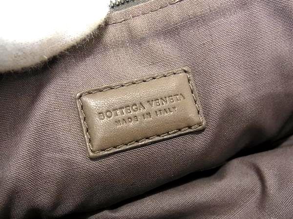 1円 ■美品■ BOTTEGA VENETA ボッテガヴェネタ イントレチャート レザー メイクポーチ マルチケース 小物入れ ブラウン系 AX4130_画像4