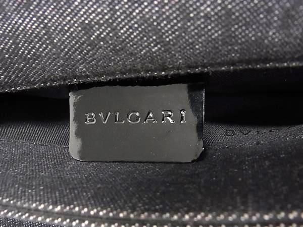 1円 ■美品■ BVLGARI ブルガリ ロゴマニア キャンバス 2WAY ショルダーバッグ ハンドバッグ ダークグレー系×ブラック系 FC0580_画像6