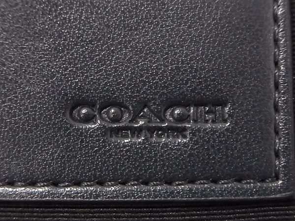 1円 ■極美品■ COACH コーチ レザー 迷彩柄 クラッチバッグ セカンドバッグ メンズ レディース ネイビー系 FC1303_画像5