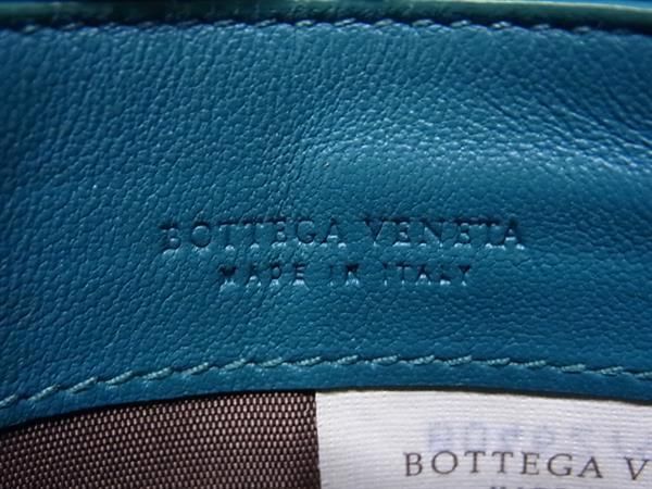 1円 ■美品■ BOTTEGA VENETA ボッテガヴェネタ イントレチャート レザー コインケース コインパース 小銭入れ グリーン系 FC1475_画像4