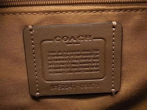 1円 ■美品■ COACH コーチ CB871 シグネチャー PVC×レザー リュックサック バックパック レディース ブラウン系×アイボリー系 FC1884_画像6