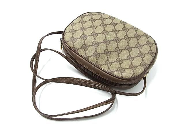 1円 ■美品■ GUCCI オールドグッチ ヴィンテージ シェリー PVC×レザー ショルダーバッグ ポシェット 斜め掛けかばん ブラウン系 FC0212_画像3