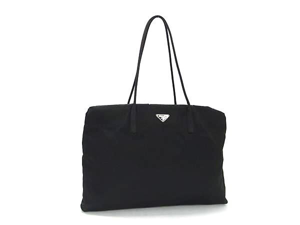 1円 ■美品■ PRADA プラダ テスートナイロン トートバッグ ショルダーバッグ 肩掛けかばん レディース ブラック系 FA1353の画像1