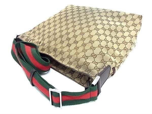 1円 GUCCI グッチ シェリーライン GG柄 GGキャンバス トートバッグ ショルダーバッグ 肩掛け レディース ブラウン系 AW4828_画像3