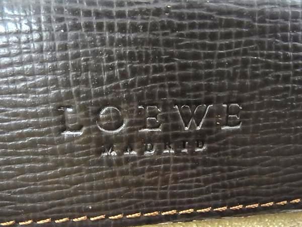 1円 LOEWE ロエベ アナグラム レザー 2WAY 鍵付き ショルダー ハンドバッグ ビジネスバッグ ブリーフケース ブラウン系 AY1559_画像6