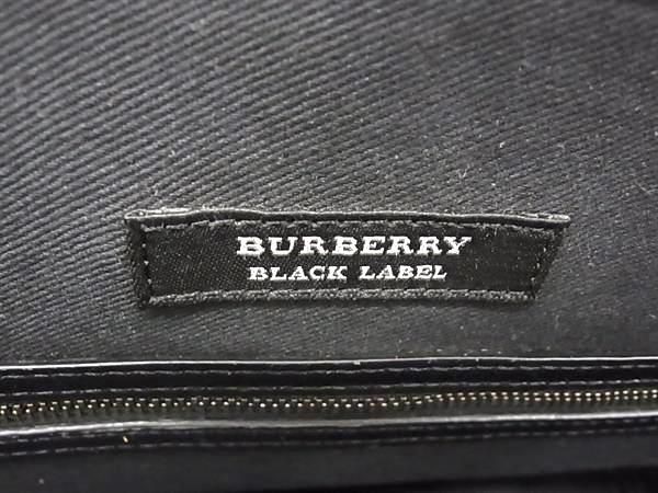 1円 BURBERRY バーバリーブラックレーベル ナイロンキャンバス×レザー ビジネスバッグ ブリーフケース 書類かばん ブラック系 AZ0015の画像6